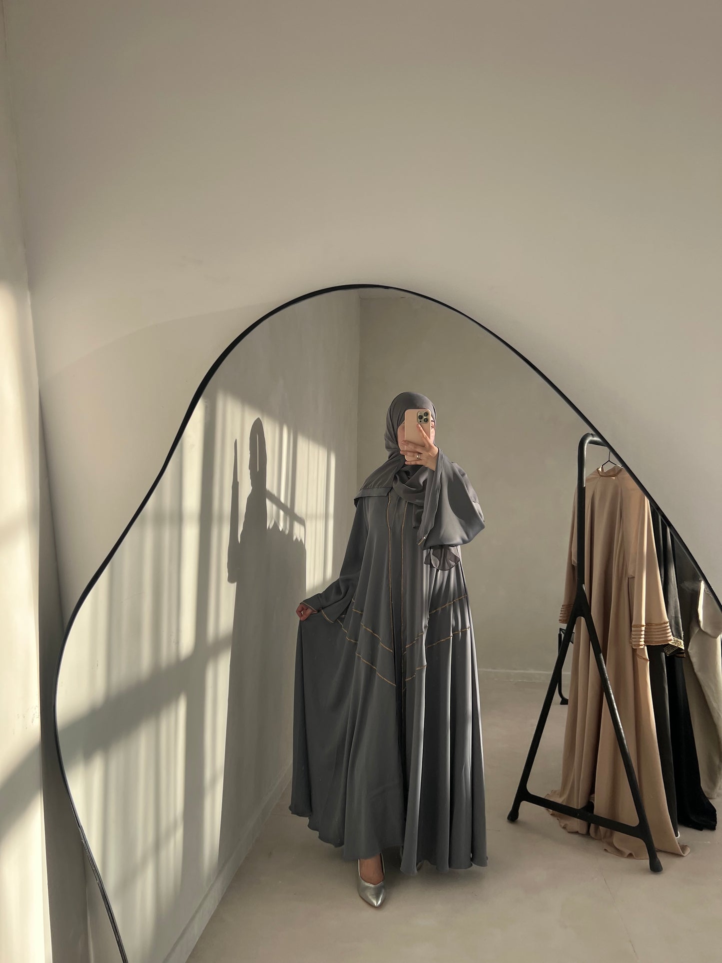 Dark grey abaya