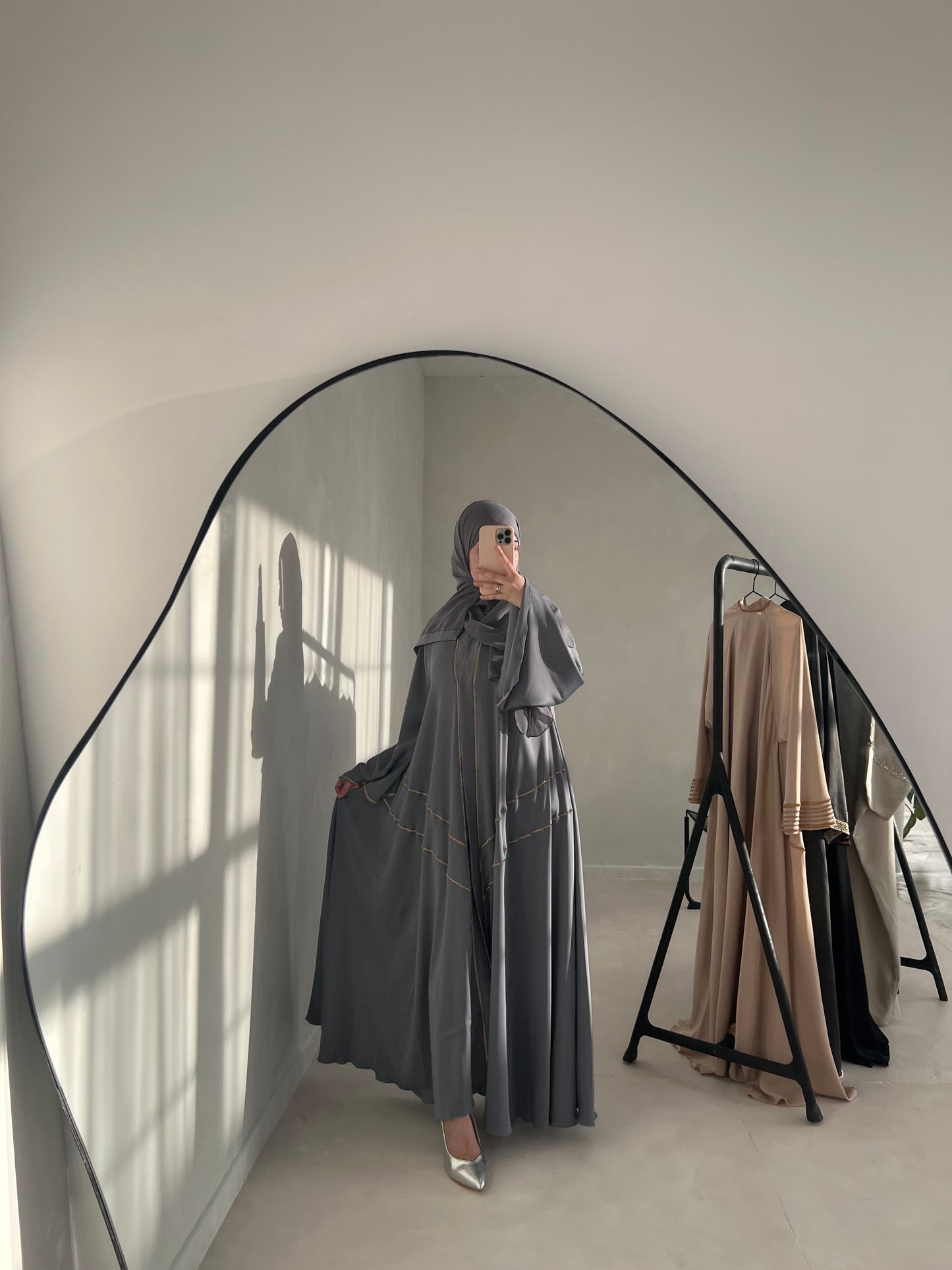 Dark grey abaya