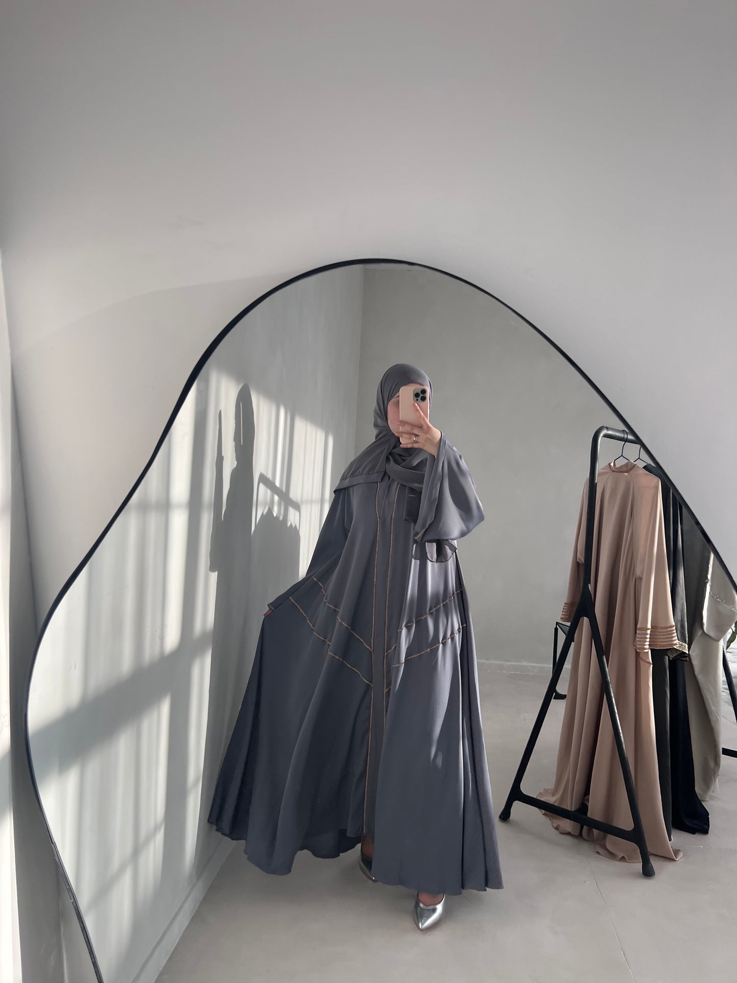 Dark grey abaya