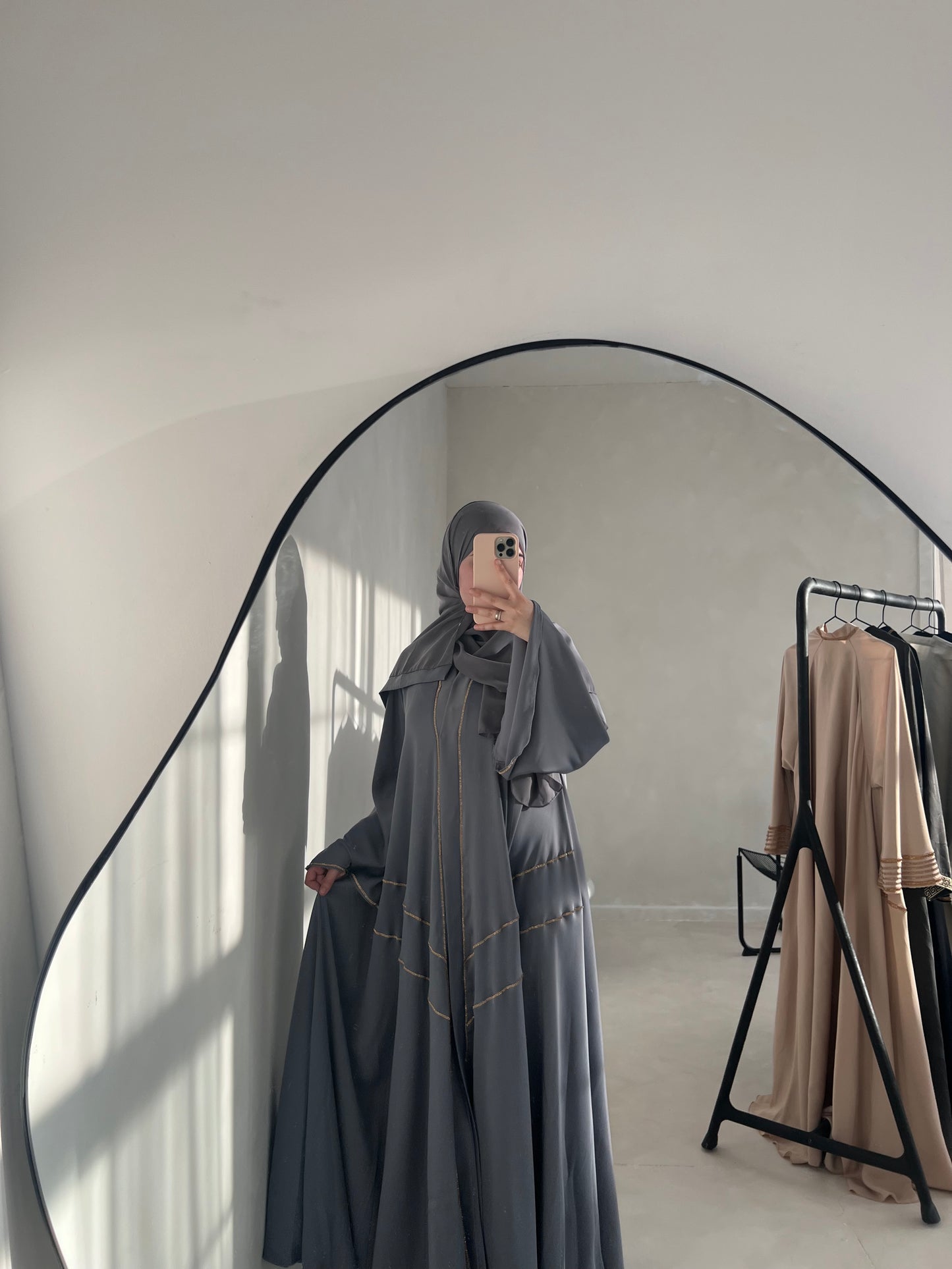 Dark grey abaya