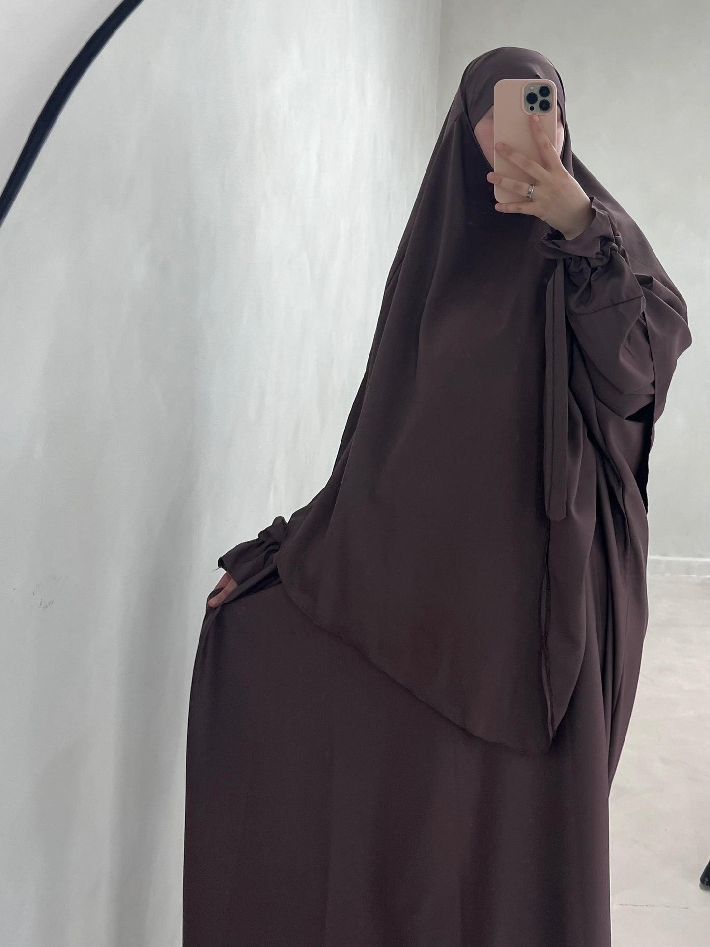 Brown khimar set