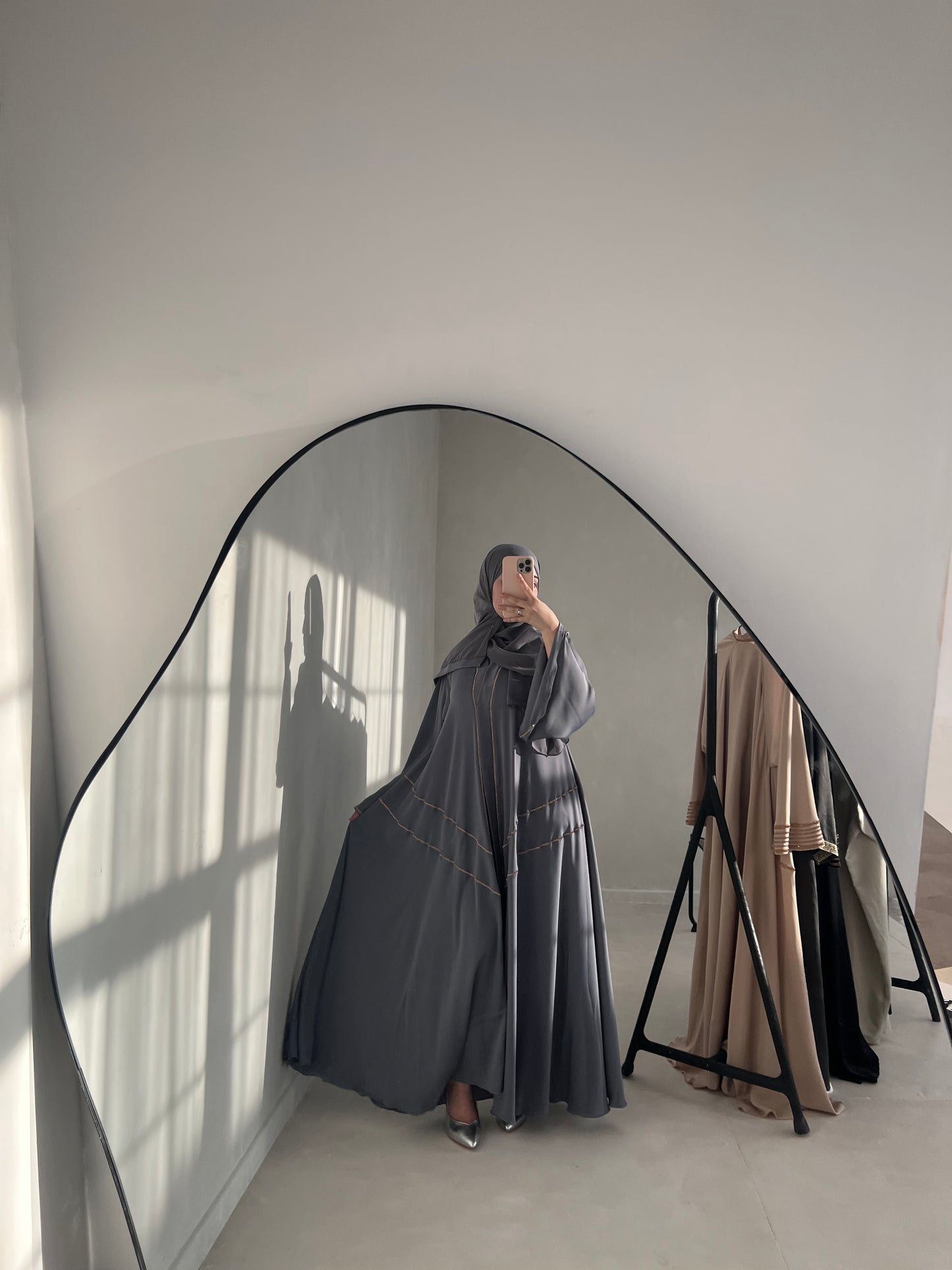 Dark grey abaya